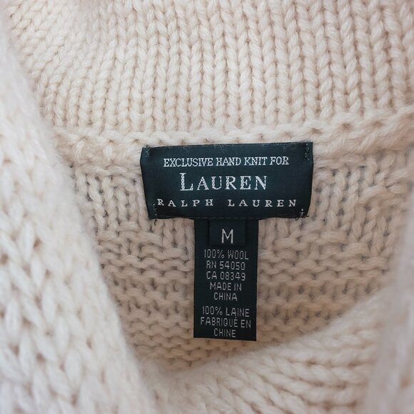 Ralph Lauren LRL Wool Sweater M Ivory Exclusive Hand Knit Tunic Fair Isle Nordic - Picture 2 of 11